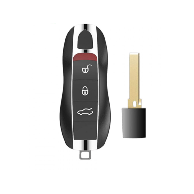 GUSCIO CHIAVE COMPLETO CON CHIP TIPO FREQUENZA: 315MHZ TASTO APERTURA TASTO CHIUSURA TASTO PORTELLONE PORSCHE CAYENNE 0103  011