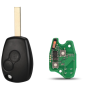 GUSCIO CHIAVE COMPLETO CON CHIP 46 ELECTRONIC BOARD TIPO FREQUENZA: 433MHZ TASTO APERTURA TASTO CHIUSURA RENAULT CLIO 0194  019