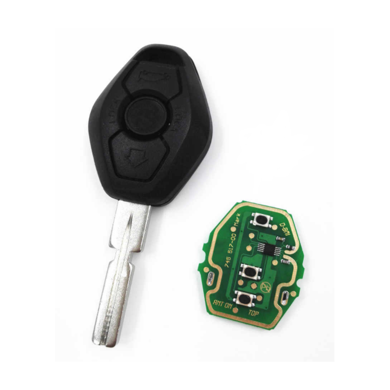GUSCIO CHIAVE COMPLETO 3 TASTI: CON CHIP ID44 TIPO FREQUENZA: 315 MHZ TASTO APERTURA TASTO CHIUSURA TASTO PORTELLONE BMW SERIES