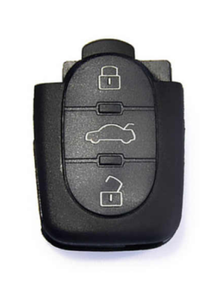 GUSCIO CHIAVE COMPLETO 3 TASTI: TASTO APERTURA TASTO CHIUSURA TASTO PORTELLONE AUDI A6 0194  0197