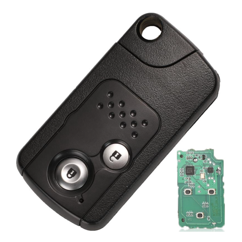 GUSCIO CHIAVE COMPLETO CON CHIP TIPO FREQUENZA: 433MHZ TASTO APERTURA TASTO CHIUSURA HONDA CIVIC HB 0116  0122