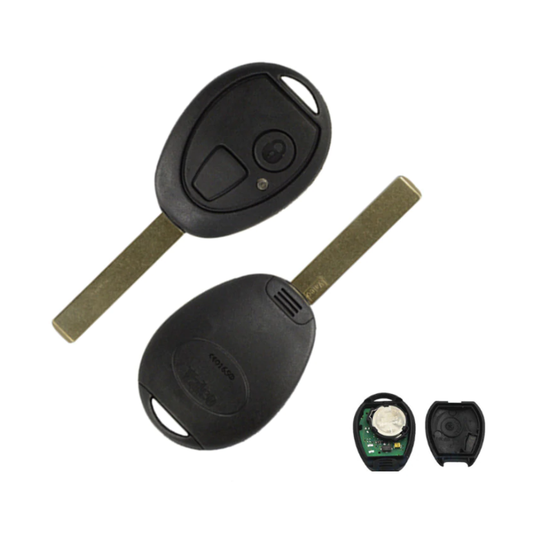 GUSCIO CHIAVE COMPLETO 2 TASTI: CON CHIP 33 TIPO FREQUENZA: 433MHZ TASTO APERTURA TASTO CHIUSURA MINI CABRIO R52 0104  0108, MI