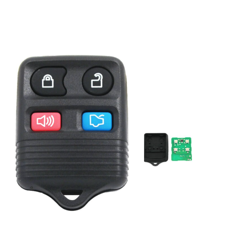 GUSCIO CHIAVE COMPLETO CON CHIP TIPO FREQUENZA: 315MHZ TASTO APERTURA TASTO CHIUSURA TASTO PORTELLONE TASTO ANTIPANICO FORD TRA