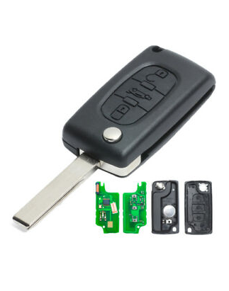 GUSCIO CHIAVE COMPLETO CON CHIP ID46 C0536 TIPO FREQUENZA: 433MHZ TASTO APERTURA TASTO CHIUSURA TASTO PORTELLONE PEUGEOT 407 01