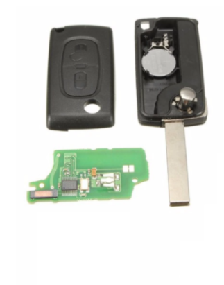 GUSCIO CHIAVE COMPLETO CON CHIP ID46 CE0523 TIPO FREQUENZA: 433MHZ TASTO APERTURA TASTO CHIUSURA PEUGEOT 407 0104  0110