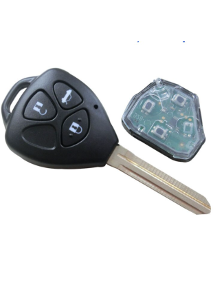 GUSCIO CHIAVE COMPLETO CON CHIP 4D67 TIPO FREQUENZA: 315MHZ TASTO APERTURA TASTO CHIUSURA TASTO PORTELLONE TOYOTA CAMRY 1196, T