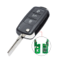 GUSCIO CHIAVE COMPLETO CON CHIP ID46 TIPO FREQUENZA: 433MHZ TASTO APERTURA TASTO CHIUSURA TASTO PORTELLONE VOLKSWAGEN GOLF III 