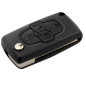 GUSCIO CHIAVE 4 TASTI: CON ALLOGGIO BATTERIA CE0536 TASTO APERTURA TASTO CHIUSURA TASTO PORTE LATERALI PEUGEOT 407 0104  0110