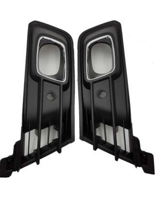 KIT GRIGLIE PARAURTI ANTERIORE DESTRASINISTRA NERE CSENS CON SEDE FENDINEBBIA CON MODANATURA CROMATA RENAULT CAPTUR 0117  0120