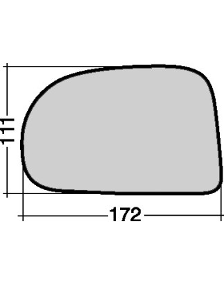 VETRO CON PIASTRA SINISTRO HYUNDAI ATOS 0197  0100, HYUNDAI ATOS PRIME 0103  0107, HYUNDAI ATOS PRIME 0199  0103