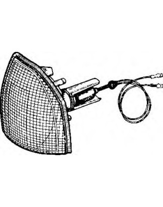 FANALE ANTERIORE DESTRO SENZA PORTALAMPADA ARANCIO AUDI 100 0182  0190