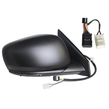 RETROVISORE ELETTRICO SINISTRO 9+2 PIN CON PRIMER TERMICO RICHIUDIBILE ELETTRICAMENTE CON FANALINO INTEGRATO CON SISTEMA BLIS R