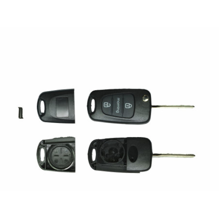 GUSCIO CHIAVE NERO 3 TASTI: SCRITTA MORNING TASTO APERTURA TASTO CHIUSURA TASTO PORTELLONE LAMA TOY40 HYUNDAI i20 0112  0114, H