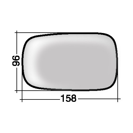 VETRO CON PIASTRA DESTROSINISTRO ASFERICO TERMICO RENAULT CLIO 0106  0109, RENAULT MEGANE CABRIO 0103  0106, RENAULT MEGANE SDN