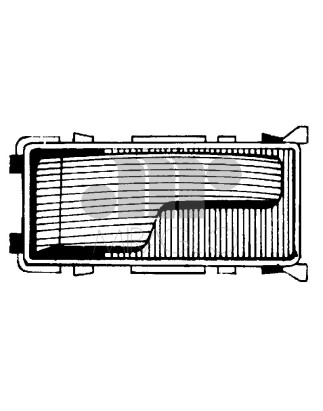 MANIGLIA INTERNA MOSTRINA IN PLASTICA NERO ANTERIOREPOSTERIORE DESTRO FIAT FIORINO 0188  0191, FIAT UNO 0183  0189, FIAT UNO 01