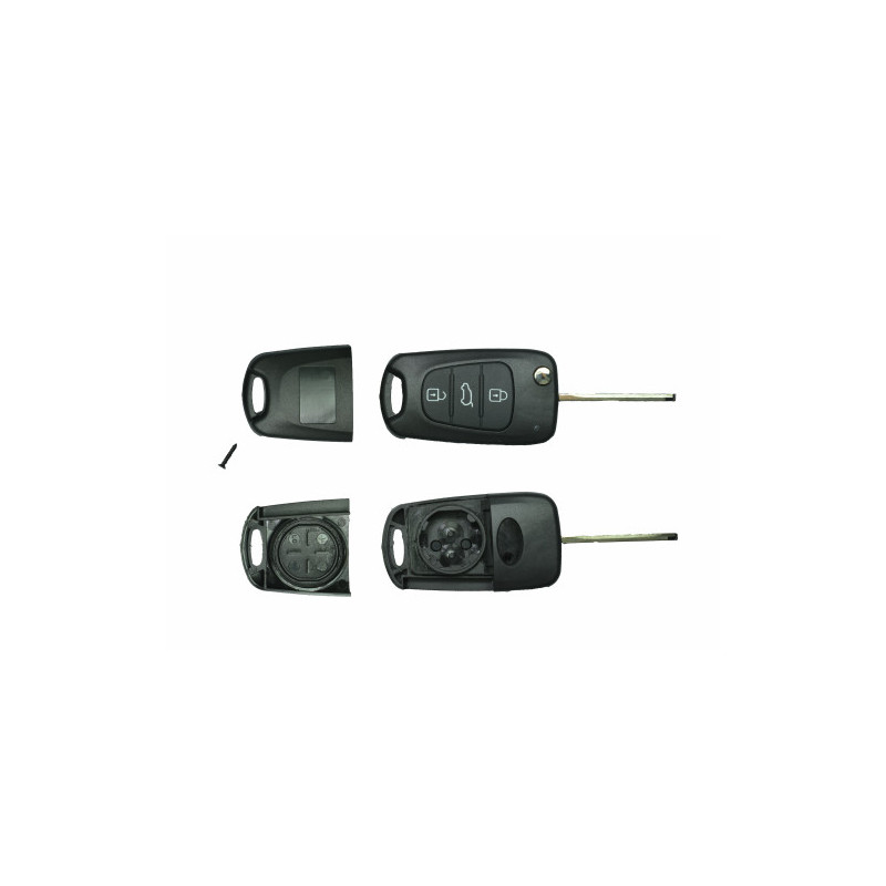 GUSCIO CHIAVE NERO 3 TASTI: TASTO APERTURA TASTO CHIUSURA TASTO PORTELLONE LAMA HYN14R HYUNDAI i20 0108  011  HYUNDAI i30 0107 