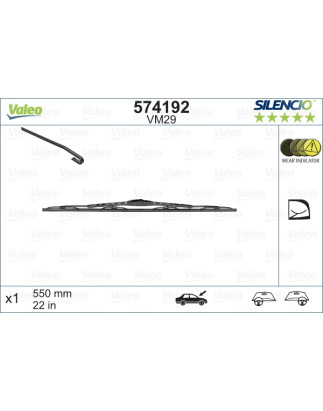 SPAZZOLA TERGI SILENCIO PERFORMANCE ANTERIORE DESTRASINISTRA SINGOLA 550mm CODICE BREVE: VM29