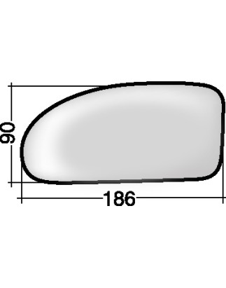 VETRO CON PIASTRA SINISTRO CON ATTACCO TONDO FORD FOCUS 0198  0104